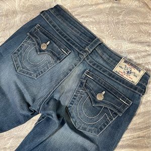 True Religion Medium Wash Capris